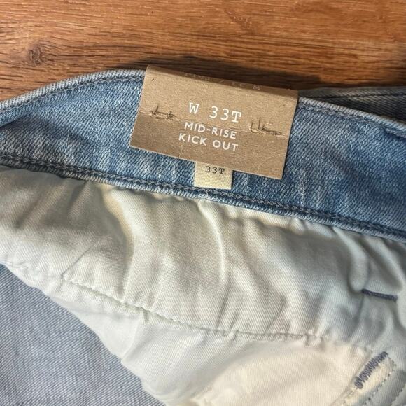 NWT Madewell Tall Kick Out Crop Jeans Penman Wash Size 33T - Picture 9 of 9